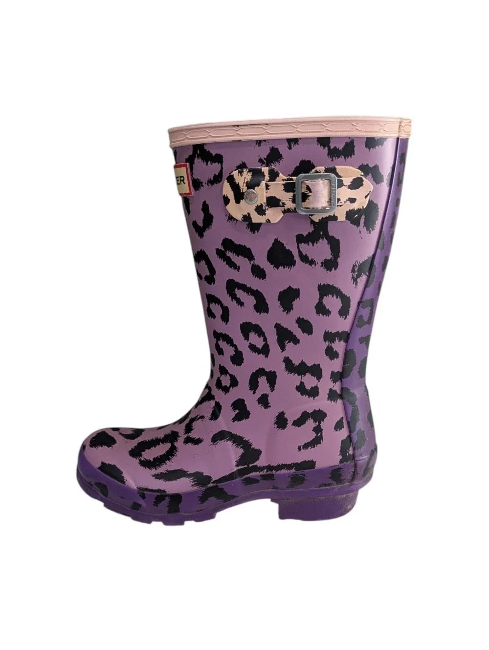Hunter Kids Original People Leopard Cheetah Animal Print Tall Rainboots Size 13